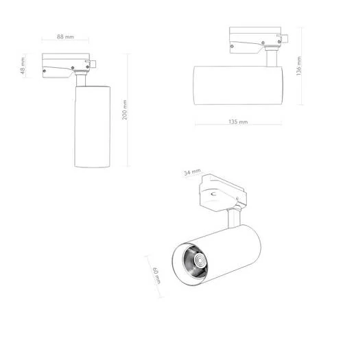 Трековый однофазный светильник SOLID KOPER, Led 15W, 4000K, черный (Denkirs, DK6452-BK) - Amppa.ru