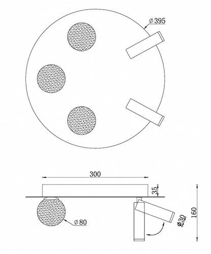 Потолочная люстра iLedex Telescope D4774-40 SBK - Amppa.ru