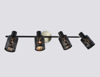 Настенно-потолочный спот в стиле лофт TR8670/4 BK/SB чёрный/бронза E14/4 max 60W 760*100*190 (Ambrella Light, TR8670)