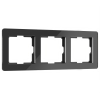W0032708/ Электроустановочные изделия Рамка на 3 поста Acrylic (черный)